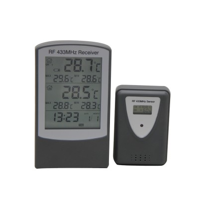 DTH-84 433mhz Wireless Thermometer With Digital Calendar Clock Thermometer