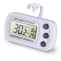 Fridge Freezer Thermometer Features alarm and dual sensors for fridge and room temperatures